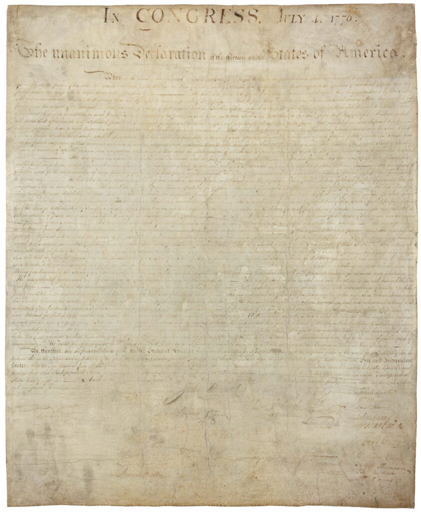 Image of the Declaration of Independence