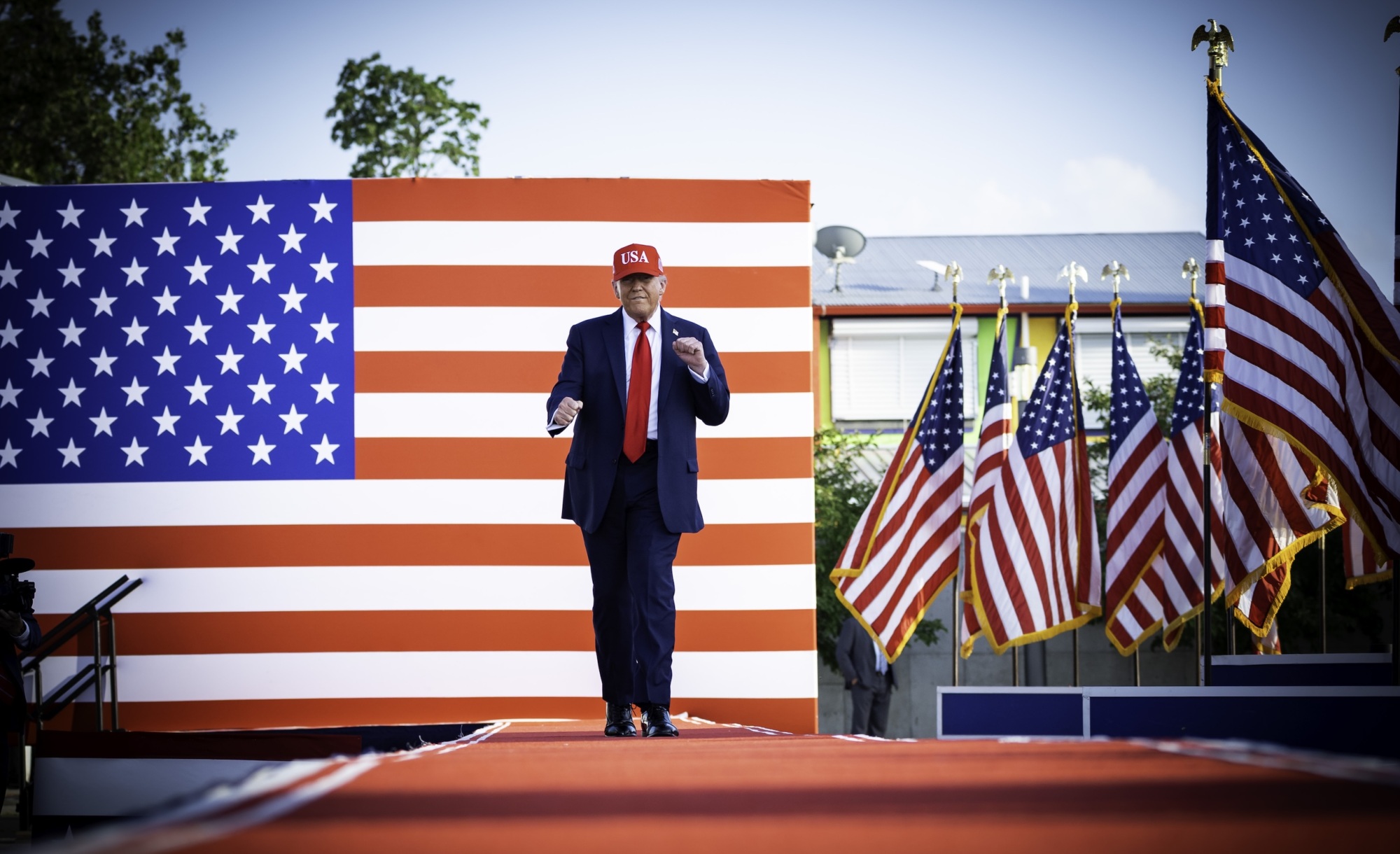 President Trump dancing at the America250 Iowa event on July 3 2025