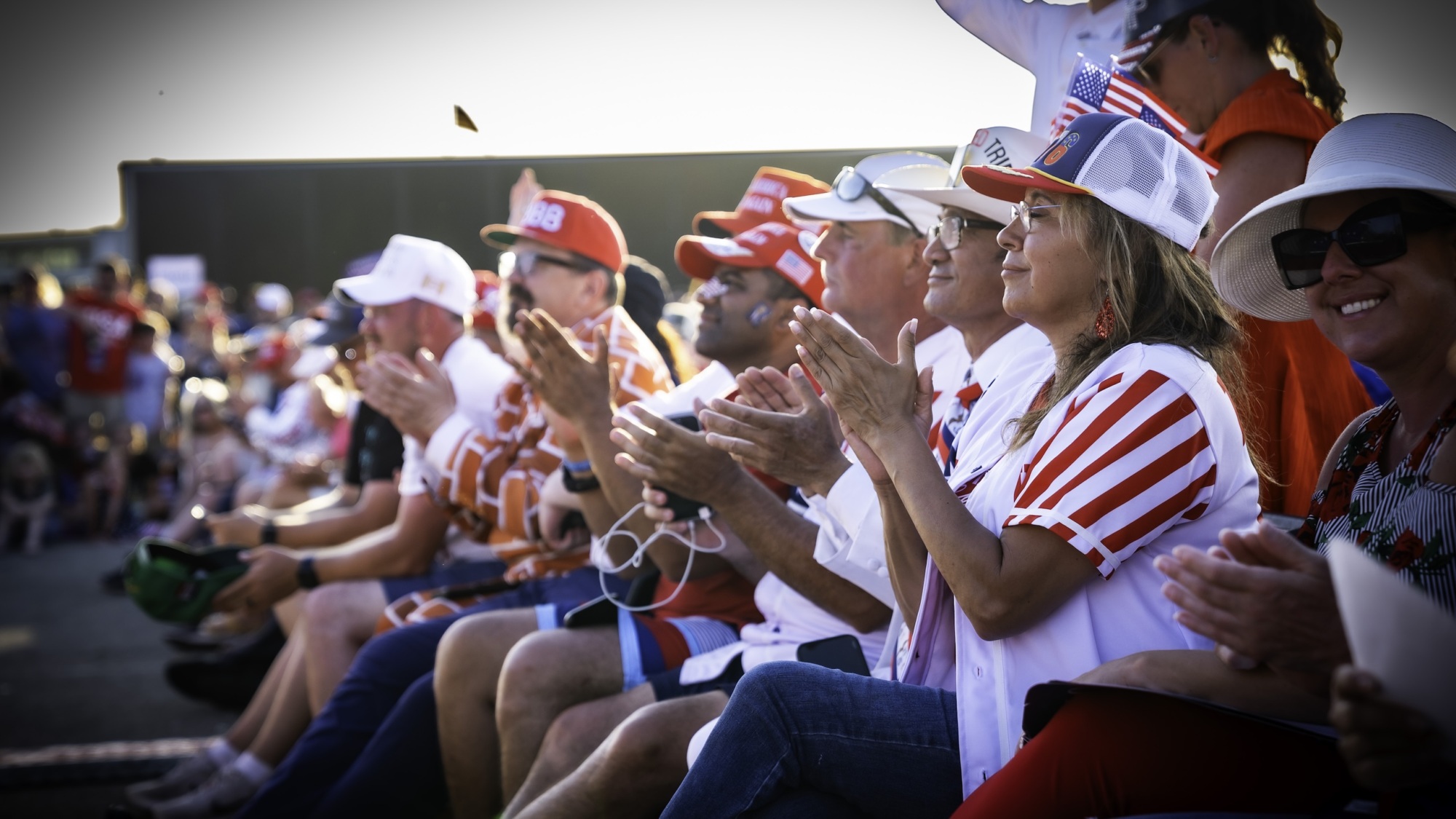 Patriotic crowd at the America250 Iowa event on July 3 2025